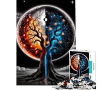Puzzle da 1000 pezzi per adolescenti Albero Cosmico di Fuoco e Ghiaccio ideale come regalo di compleanno o di Natale per donne Giocattolo fai-da-te per maggiori di 14 anni (38x26cm)