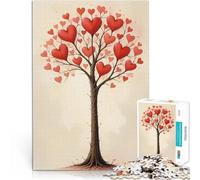 Puzzle da 1000 pezzi per adolescenti Albero del cuore dell'amore romantico Gioco rompicapo Giocattoli per la decorazione della casa 38x26cm