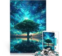 Puzzle da 1000 pezzi per adolescenti albero del paesaggio fantastico Giochi di relax Decorazione murale Regali unici per compleanno e Natale 38x26cm