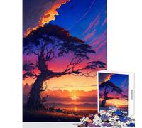 Puzzle da 1000 pezzi per adolescenti albero della savana decorazione per la casa giocattoli ottimi regali e giocattoli gioco per famiglie interazione genitore-figlio dimensioni 38x26cm