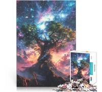 Puzzle da 1000 pezzi per adolescenti Albero della Terra Eterea Nebbiosa Cosmica Luminosa apprendimento educativo Regalo di compleanno 75x50cm