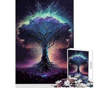 Puzzle da 1000 pezzi per adolescenti Albero della vita cosmico Decorazione per la casa Giocattoli Regalo di compleanno Gioco rompicapo Lista dei desideri con Babbo Natale Dimensioni 50x75cm