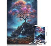 Puzzle da 1000 pezzi per adolescenti Albero della vita cosmico Rilassante e delicato per il tempo libero, taglio fine e liscio, giocattolo artigianale, dimensioni 38x52cm
