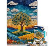 Puzzle da 1000 pezzi per adolescenti Albero della vita, gioco per famiglie, antistress, sfida difficile, rafforza l'amore tra coppie (38x26cm)