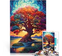 Puzzle da 1000 pezzi per adolescenti Albero della vita Yggdrasil Vacanza a casa: uccidere il tempo Decorazioni e regali unici per la casa 75x50cm