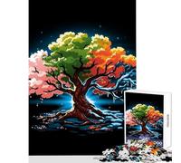 Puzzle da 1000 pezzi per adolescenti albero delle quattro stagioni decorazione per la casa giocattoli ottimo regalo gioco educativo collezione di artisti belle arti dimensioni 50x75cm