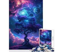 Puzzle da 1000 pezzi per adolescenti albero di acero cosmico decorazione per la casa giocattoli idee regalo gioco rompicapo con poster abbinato e foglio di quiz dimensioni 38x52cm