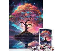 Puzzle da 1000 pezzi per adolescenti Albero magico in una notte stellata Giocattolo Decorazione da parete Regalo di compleanno Gioco pratico Interessante Riduzione dello stress Dimensioni 50x75cm