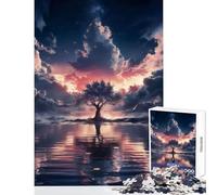 Puzzle da 1000 pezzi per adolescenti Albero misterioso al crepuscolo Decorazione per la casa Giocattoli Regalo divertente Gioco pratico Ogni pezzo è unico - Dimensioni 50x75cm