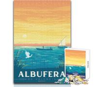 Puzzle da 1000 pezzi per adolescenti Albufera Valencia Spagna Viaggio Stampa artistica Gioco educativo per famiglie Analisi e logica Giocattolo educativo Dimensioni 50x75cm