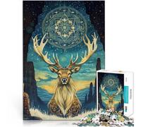 Puzzle da 1000 pezzi per adolescenti Alce colorato antico Antistress Vacanza in patria Uccidere il tempo Collezione di artisti, Belle arti 50x70cm
