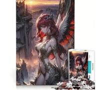 Puzzle da 1000 pezzi per adolescenti: Ali d'angelo e Regina della Terra, gioco rilassante, stimolante da completare, per rafforzare l'amore tra le coppie 38x52cm