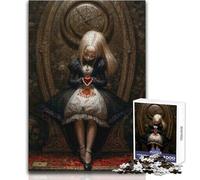 Puzzle da 1000 pezzi per adolescenti Alice nel paese delle meraviglie con cuore, modello per divertimento in famiglia e serata di giochi, ottimo regalo, dimensioni 38x26cm