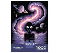 Puzzle Da 1000 Pezzi Per Adolescenti Alien in Water with Space Background Puzzle Per Adulti Giochi Rilassanti Taglio Di Precisione Regali Unici Per Compleanni E Occasioni Speciali 52x38cm/1000pcs