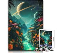 Puzzle da 1000 pezzi per adolescenti, alieni, giungla, fiume, paesaggio onirico, rompicapo per famiglie, giochi per migliorare la memoria, regalo di compleanno, dimensioni 38x52cm