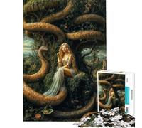 Puzzle da 1000 pezzi per adolescenti allegoria di Eva e il serpente nel giardino dell'Eden puzzle per adulti giocattolo decorativo da parete gioco impegnativo e stimolante regalo (dimensioni 38x52cm)