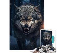 Puzzle da 1000 pezzi per adolescenti Alpha Wolf gioco educativo sfida gioco rilassante regalo per donne ottimo regalo (dimensioni 38x52cm)