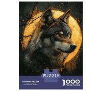 Puzzle Da 1000 Pezzi Per Adolescenti Alpha Wolf Under Full Moon Puzzle Per Adolescenti Gioco Rompicapo Regali Per Donne Attività Divertenti A Casa 52x38cm/1000pcs