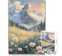 Puzzle da 1000 pezzi per adolescenti Alpine Meadow Serenity Bellissimo gioco di design Migliora la memoria Regalo per compleanni Dimensioni 38x26cm