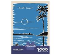 Puzzle Da 1000 Pezzi Per Adolescenti Amalfi Coast Travel Poster Illustration Puzzle Per Adulti Giocattoli Antistress Analisi E Logica Regalo Di Compleanno, Regali, 70x50cm/1000pcs