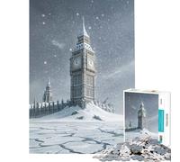 Puzzle da 1000 pezzi per adolescenti ambientazione post-apocalittica con Big Ben e Parlamento Aiuta ad allenare la mente decorazione per la casa gioco pratico per ragazzi dai 14 anni in su 38x52cm