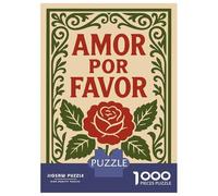Puzzle Da 1000 Pezzi Per Adolescenti Amor Por Favor Rose Art Puzzle Gioco Per Famiglie Regali Per Donne Divertimento A Casa Attività, 70x50cm/1000pcs