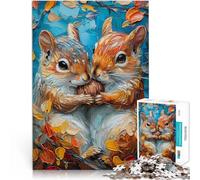 Puzzle da 1000 pezzi per adolescenti Amore per gli scoiattoli Giochi educativi Decorazione della casa Regalo di compleanno, regali, arte murale 75x50cm