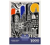 Puzzle Da 1000 Pezzi Per Adolescenti Amsterdam Cityscape Abstract Art Puzzle Per Adulti Giochi Rilassanti Corsa Di Velocità Manuale Regali Di Natale E Compleanno 70x50cm/1000pcs