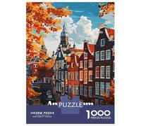 Puzzle Da 1000 Pezzi Per Adolescenti Amsterdam Netherlands Autumn Cityscape Illustration Puzzle Per Adulti Fai Da Te Giocattoli Antistress Regali Di Natale E Compleanno 38x26cm/1000pcs
