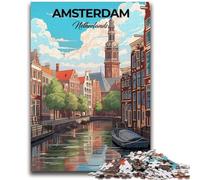 Puzzle da 1000 pezzi per adolescenti Amsterdam Paesi Bassi Puzzle per adolescenti, gioco stimolante, tutta la famiglia (50x75cm)