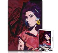 Puzzle da 1000 pezzi per adolescenti AMY WINEHOUSE Rompicapo rosso Giochi per famiglie Analisi e logica Giocattolo Decorazione da parete Dimensioni 50x75cm