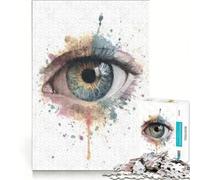 Puzzle da 1000 pezzi per adolescenti anatomia dell'occhio ad acquerello gioco educativo gara di velocità manuale sfida unica 38x26cm