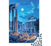Puzzle Da 1000 Pezzi Per Adolescenti Ancient Roman Ruins at Night Adolescenti Puzzle Giochi Rilassanti Difficili Regali Difficili Per Amici E Familiari 52x38cm/1000pcs