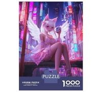 Puzzle Da 1000 Pezzi Per Adolescenti Angel in Neon City Puzzle Per Adulti Gioco Rompicapo Assemblaggio Di Modelli Regali Di Compleanno E Unici 38x26cm/1000pcs