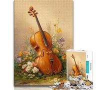 Puzzle da 1000 pezzi per adolescenti, angelo che suona la chitarra, dipinto a olio, gioco educativo per famiglie, adatto per la decorazione della scrivania, 38x26cm