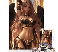 Puzzle da 1000 pezzi per adolescenti Angelo con ali nere decorazione per la casa giocattoli regali per donne e uomini gioco impossibile collezione di artisti belle arti dimensioni 38x52cm