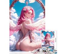Puzzle da 1000 pezzi per adolescenti angelo divino ragazza anime giocattoli antistress regali di compleanno gioco rompicapo lista dei desideri con Babbo Natale (dimensioni 38x52cm)