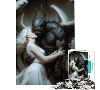 Puzzle da 1000 pezzi per adolescenti Angelo e Demone in bilico gioco intellettuale gioco impossibile analisi e logica regalo per compleanni (dimensioni 38x26cm)