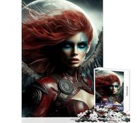 Puzzle da 1000 pezzi per adolescenti Angelo infuocato con ali Decorazione per la casa Giocattoli Opere d'arte Regalo Giochi divertenti Allena il tuo cervello e le tue mani Dimensioni 38x52cm