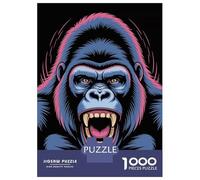 Puzzle Da 1000 Pezzi Per Adolescenti Angry Gorilla Illustration Puzzle Per Adulti Giochi Rilassanti Taglio Di Precisione Regali Unici Per Compleanni E Occasioni Speciali 52x38cm/1000pcs