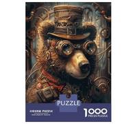 Puzzle Da 1000 Pezzi Per Adolescenti Animal Steampunk Bear Puzzle Giocattolo Decorazione Da Parete Sfida Difficile Regalo Di Compleanno, Regali, 70x50cm/1000pcs