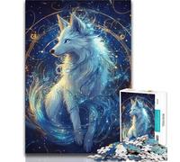 Puzzle da 1000 pezzi per adolescenti, animale fantasy, lupo bianco, puzzle da 1000 pezzi, impegnativo, difficile, ideale come regalo per tutta la famiglia (dimensioni 38x26cm)