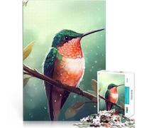 Puzzle da 1000 pezzi per adolescenti Animali colibrì per il giocattolo di sfida del gioco educativo con poster abbinato e foglio di quiz 38x26cm