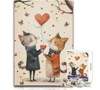 Puzzle da 1000 pezzi per adolescenti Animali Coppia innamorata Rompicapo Giochi per famiglie Gara di velocità manuale Giocattolo educativo Dimensioni 50x75cm