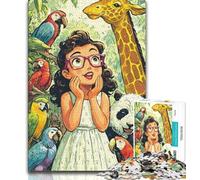 Puzzle da 1000 pezzi per adolescenti animali e ragazze puzzle da 1000 pezzi per adulti e adolescenti gioco per famiglie antistress sfida difficile fantastici regali e giocattoli (50x75cm)