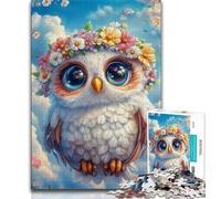 Puzzle da 1000 pezzi per adolescenti, animali, gufo, giocattoli, giochi educativi, antistress, collezione di artisti, belle arti, 50x75cm