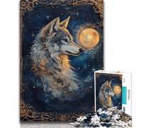 Puzzle da 1000 pezzi per adolescenti, animali, lupi, puzzle per adolescenti, giochi educativi, decorazione per la casa, adatti per la decorazione del desktop (dimensioni 38x26cm)