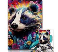 Puzzle da 1000 pezzi per adolescenti animali tasso del miele puzzle per adolescenti giochi divertenti ogni pezzo è unico - gioco divertente e stimolante per tutta la famiglia 75x50cm