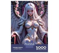 Puzzle Da 1000 Pezzi Per Adolescenti Anime Angel on Throne with Roses Puzzle Per Adulti Gioco Per Famiglie Decorazione Perfetta Attività Divertenti A Casa 70x50cm/1000pcs