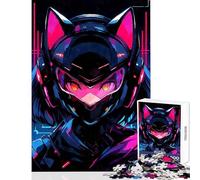 Puzzle da 1000 pezzi per adolescenti Anime Biker Nekomimi Giocattolo educativo Regalo per compleanni Giochi rilassanti Adatto per la decorazione del desktop Dimensioni 38x26cm